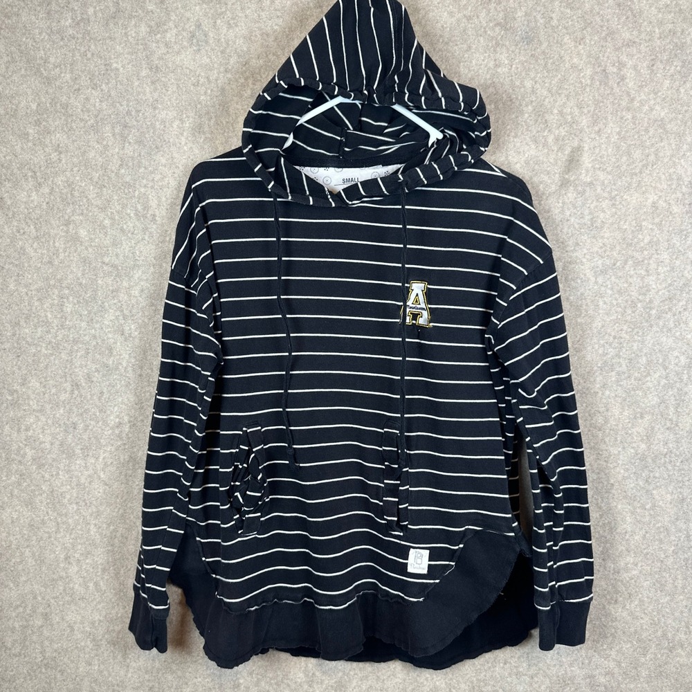 Pressbox Appalachian State Mountaineers Womens Small Black White Striped Hoodie
